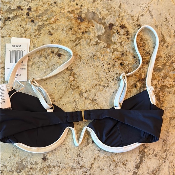 L*Space Black and White Bikini Set Modern Minimalist Swim - Picture 6 of 9